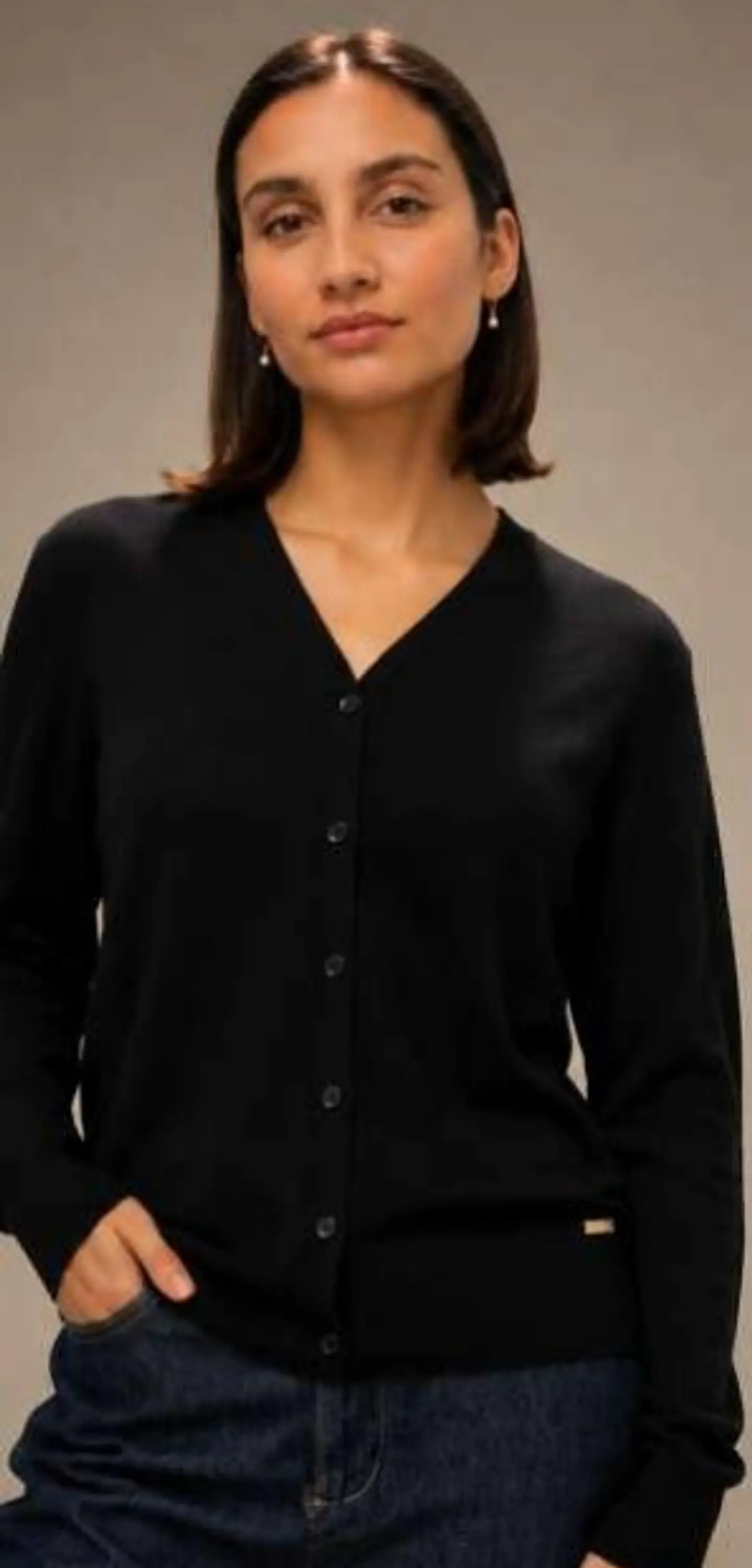 Cardigan Knit Decote em V 14