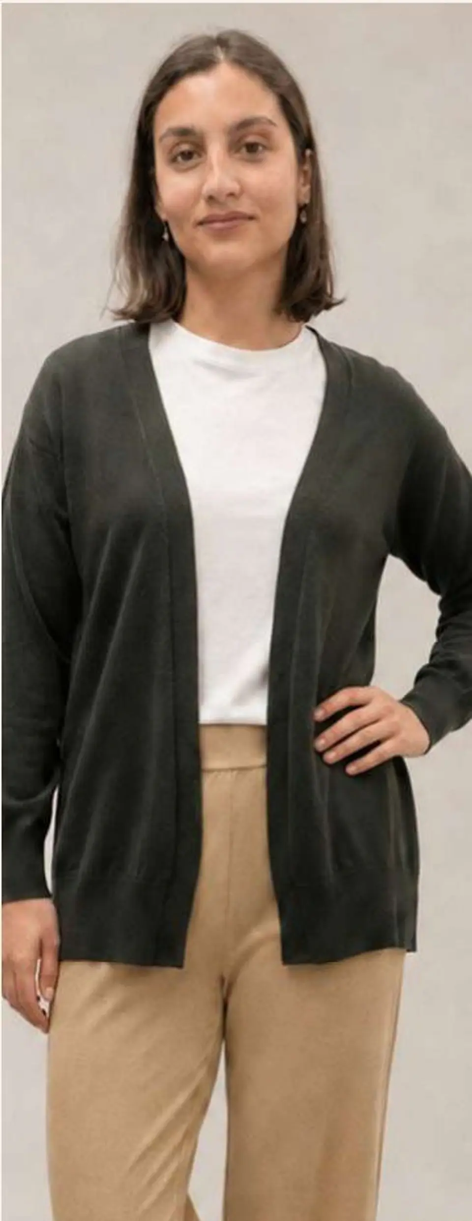 Casaco Knit Comprido Aberto 7