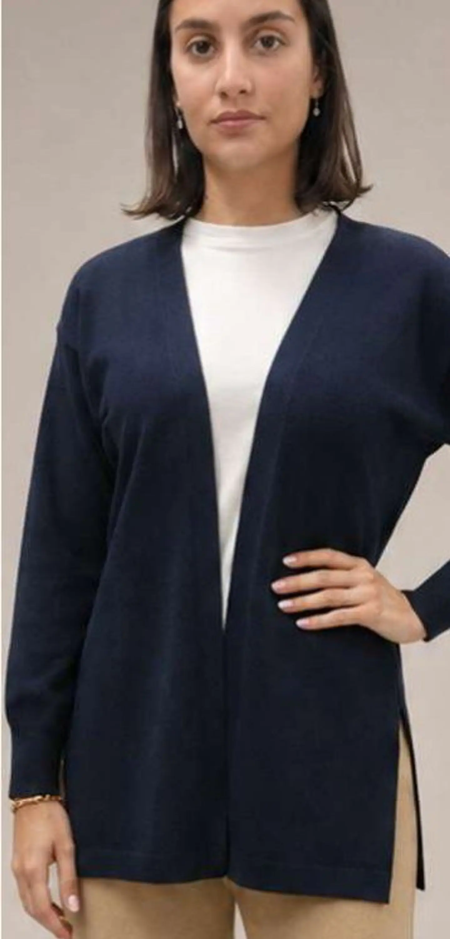 Casaco Knit Comprido Aberto 8