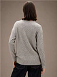 Cardigan Knit Entrançado Decote em V - Thumbnail 3