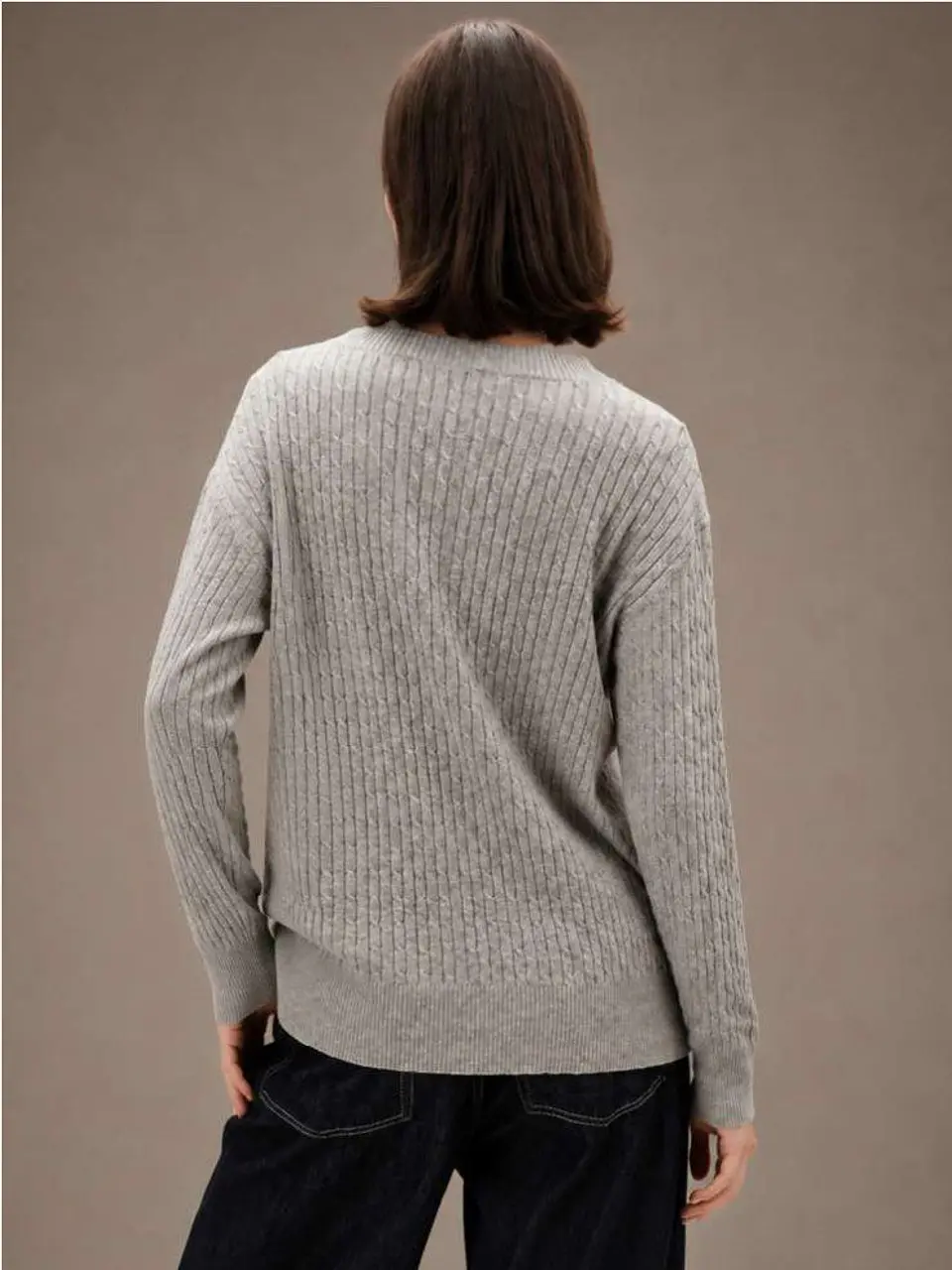 Cardigan Knit Entrançado Decote em V 3
