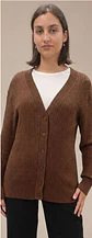 Cardigan Knit Entrançado Decote em V - Thumbnail 4