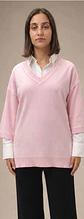 Camisola Knit Decote em V com Risca em Contraste - Thumbnail 6