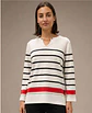 Camisola Knit às Riscas com Corrente Dourada no Decote - Thumbnail 6