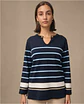 Camisola Knit às Riscas com Corrente Dourada no Decote - Thumbnail 7