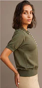 Polo Knit com Botões Decorativos - Thumbnail 2