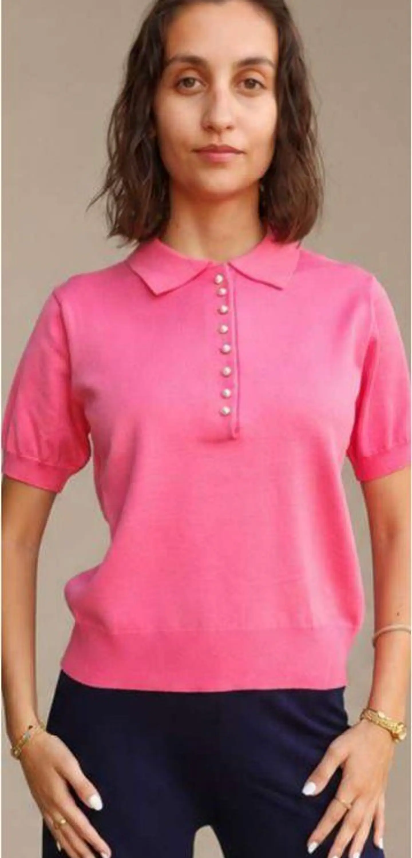 Polo Knit com Botões Decorativos 7