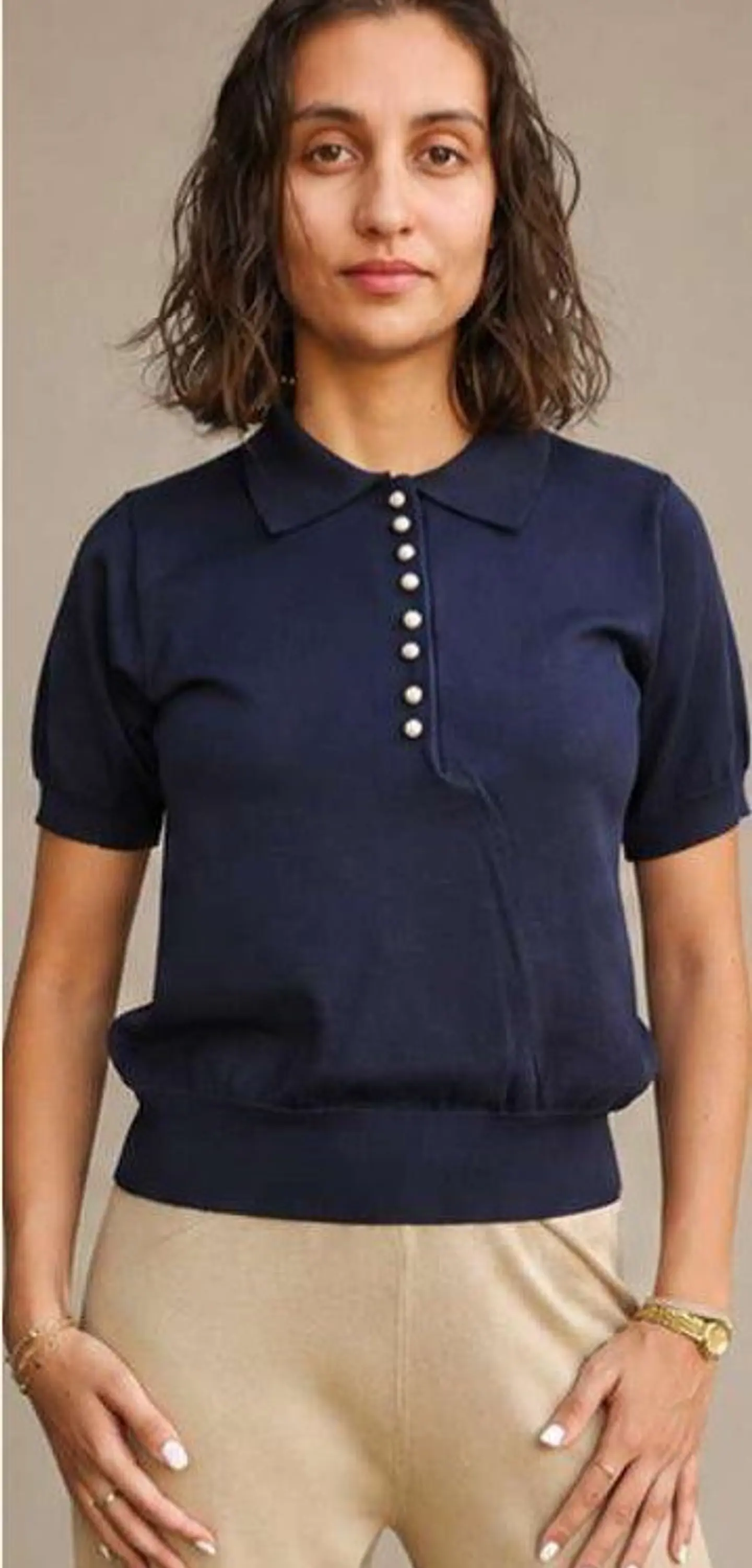 Polo Knit com Botões Decorativos 8