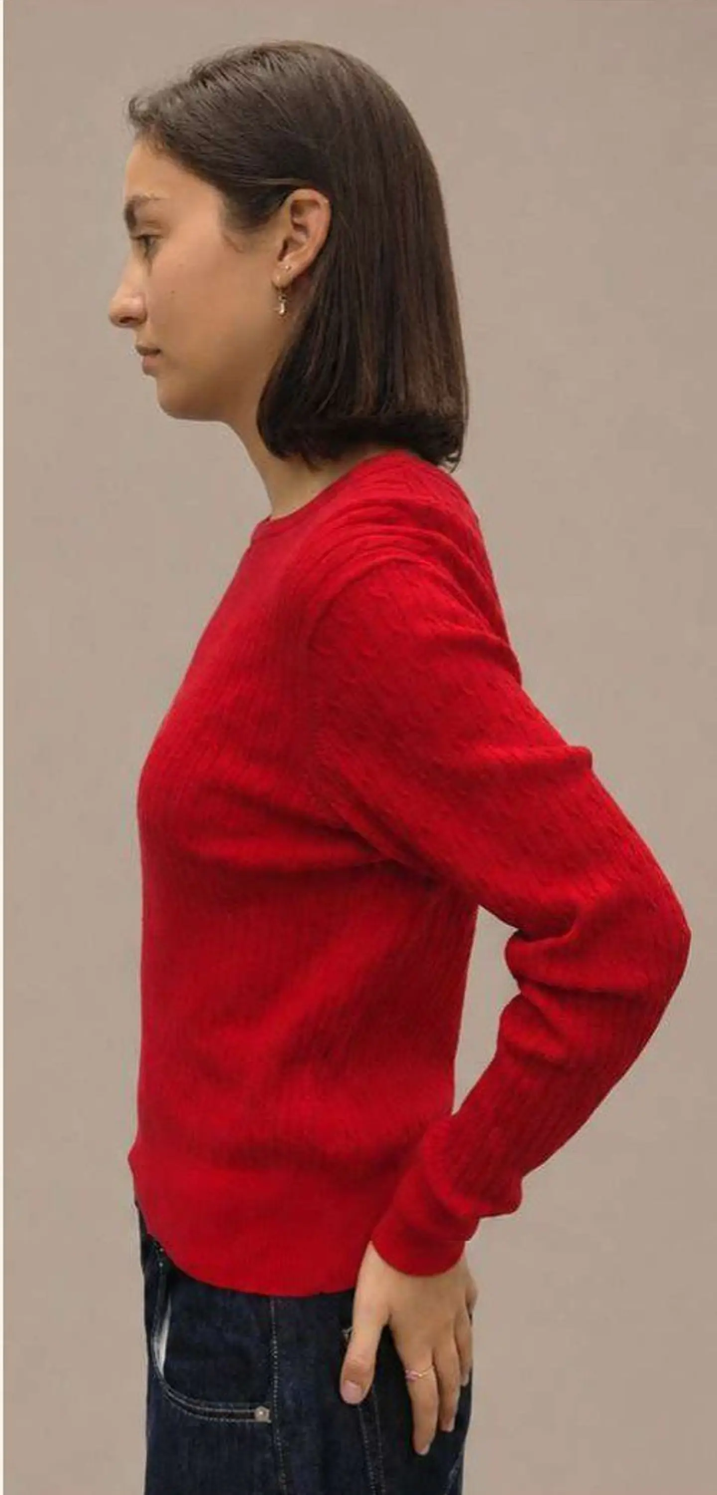 Camisola Knit Entrançada Decote Redondo 2