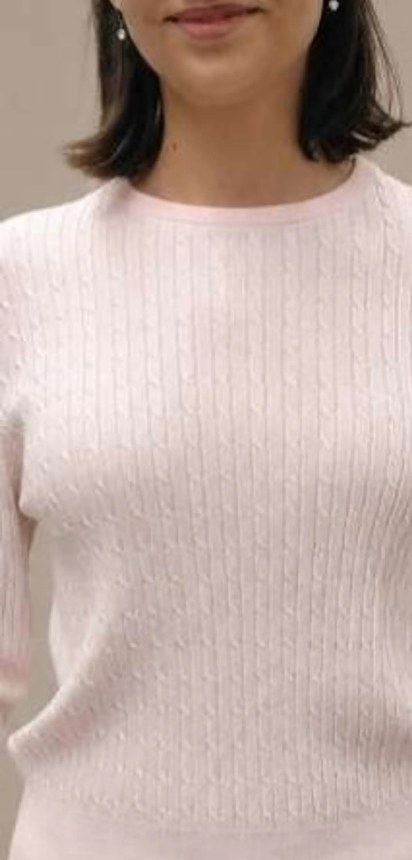 Camisola Knit Entrançada Decote Redondo 7
