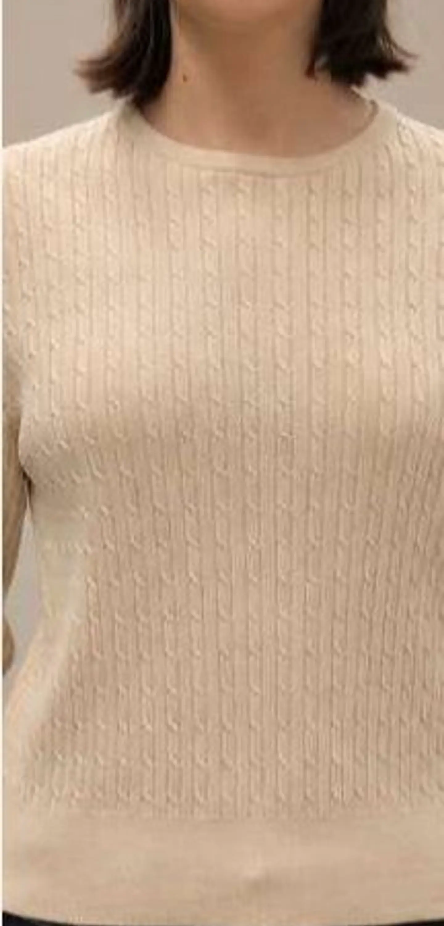 Camisola Knit Entrançada Decote Redondo 9