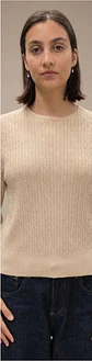 Camisola Knit Entrançada Decote Redondo - Thumbnail 9