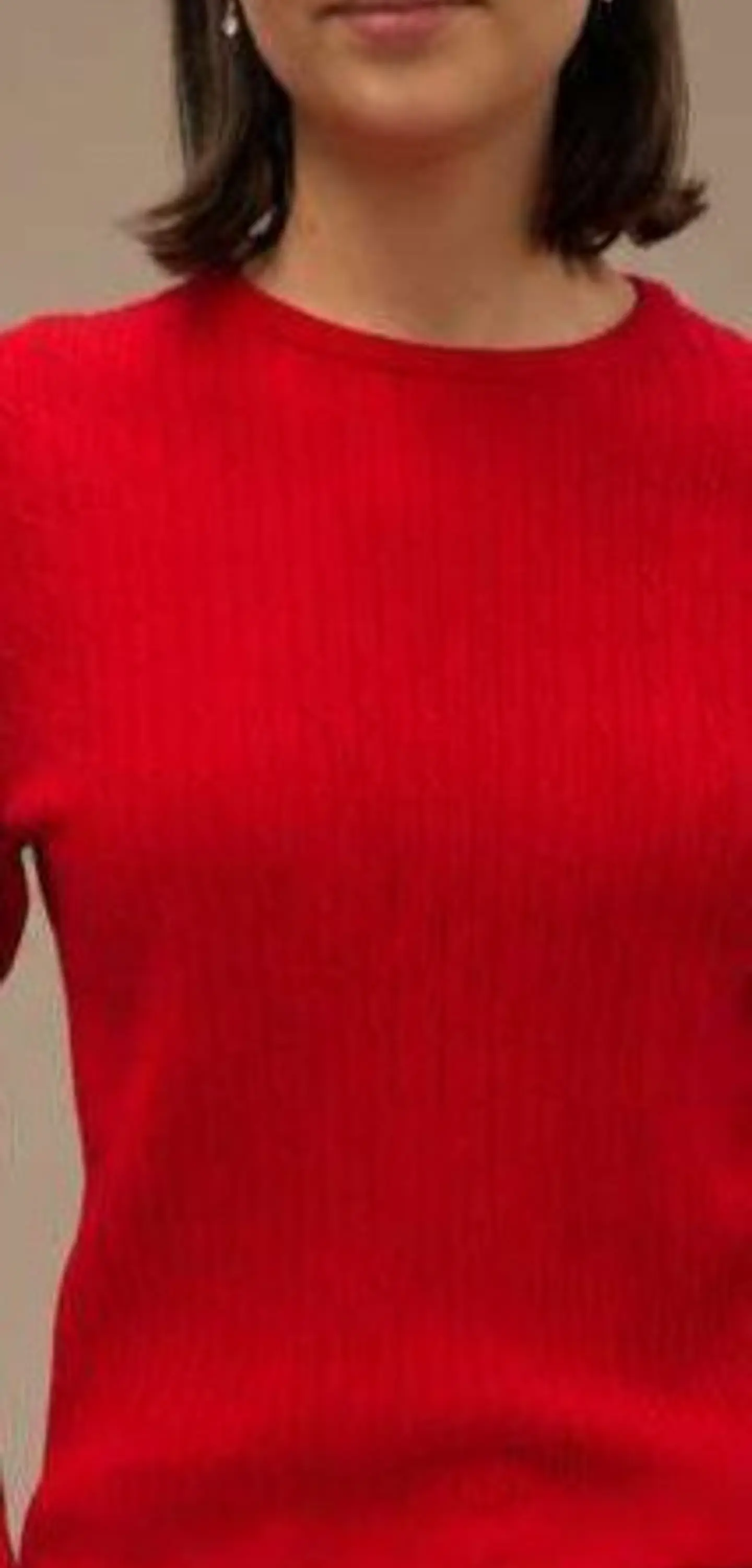 Camisola Knit Entrançada Decote Redondo 10