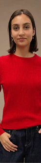 Camisola Knit Entrançada Decote Redondo - Thumbnail 10