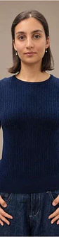 Camisola Knit Entrançada Decote Redondo - Thumbnail 11