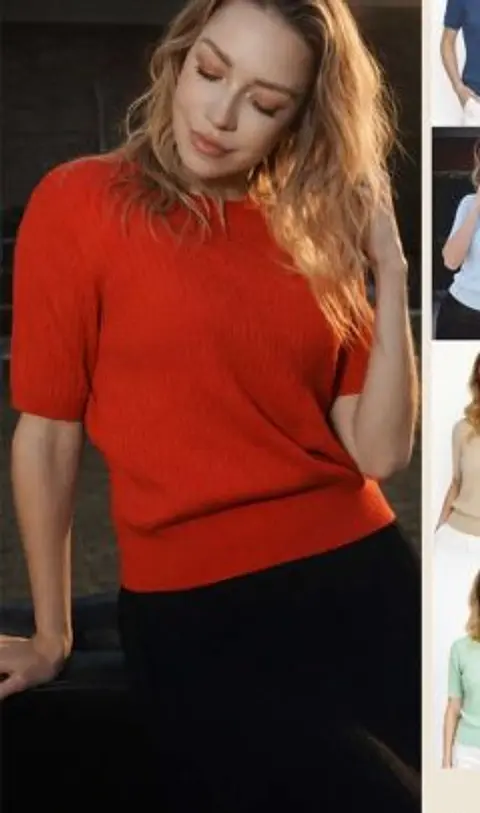 Camisola Knit com Franja Manga Curta