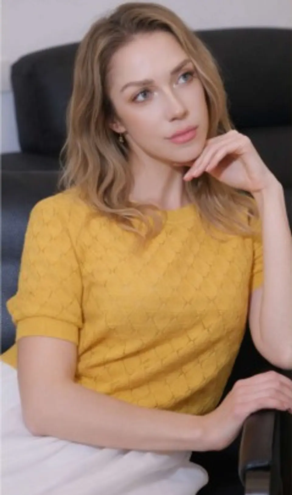 Camisola Knit com Jacquard Manga Curta 1