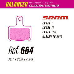 Pastillas Less Brakes Balanced - Sram RED, FORCE, RIVAL LEVEL TLM, ULTIMATE