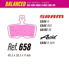 Pastillas Less Brakes Balanced - Sram Code R, Guide RE