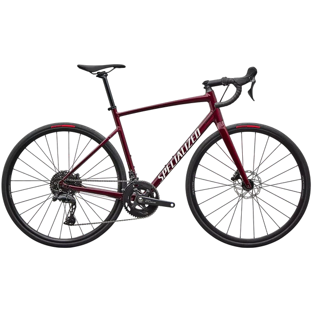 Allez E5 Shimano Cues - Maroon / White