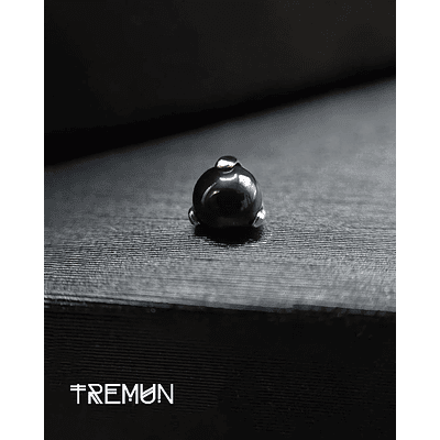 Top Prong Set Ball 16GA - 1.2mm - Black Onyx 