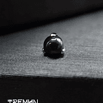 Top Prong Set Ball 16GA - 1.2mm - Black Onyx 