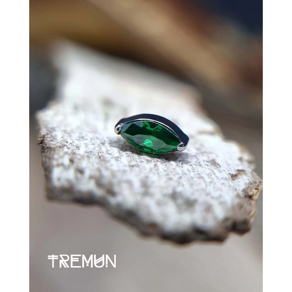 Prong Leaf 16GA - 1.2mm - CZ Esmeralda 