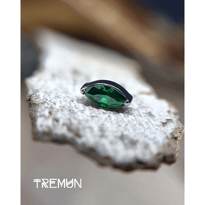 Prong Leaf 16GA - 1.2mm - CZ Esmeralda 