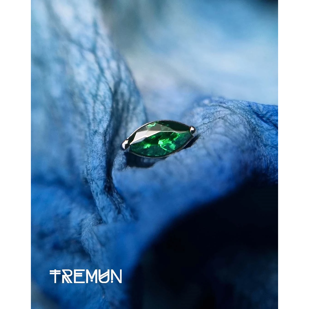 Prong Leaf 16GA - 1.2mm - CZ Esmeralda 