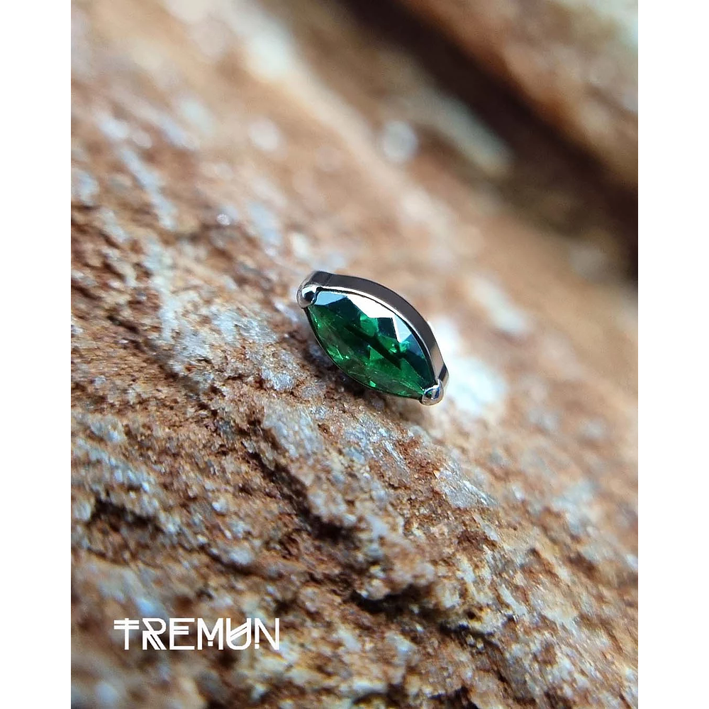 Prong Leaf 16GA - 1.2mm - CZ Esmeralda 