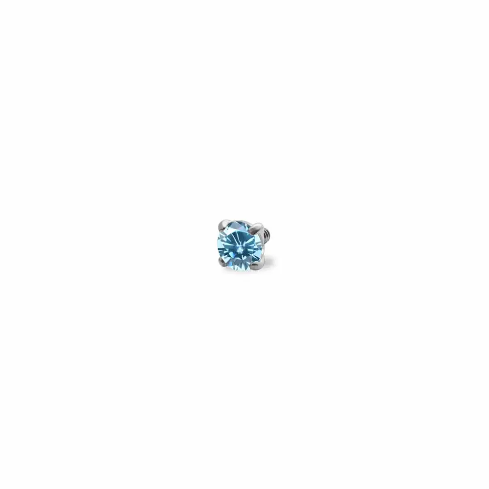 Zirconia prong set 4 garras 16GA - 1.2mm - Blue