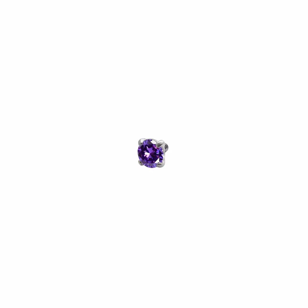 Zirconia prong set 4 garras 16GA - 1.2mm - Purple