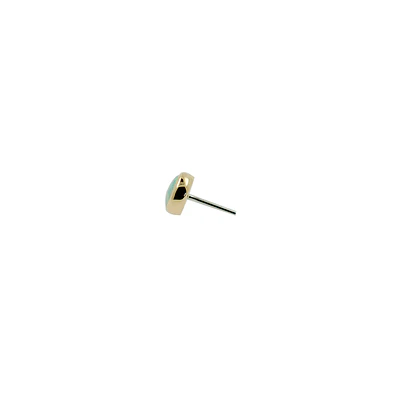 Flat opal threadless o pin - Oro 14k