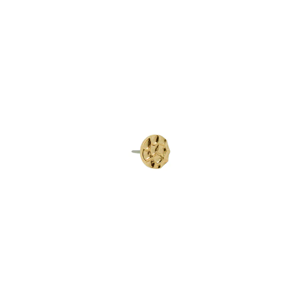 Disco martillado threadless o pin - Oro 14k 