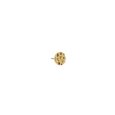 Disco martillado threadless o pin - Oro 14k 