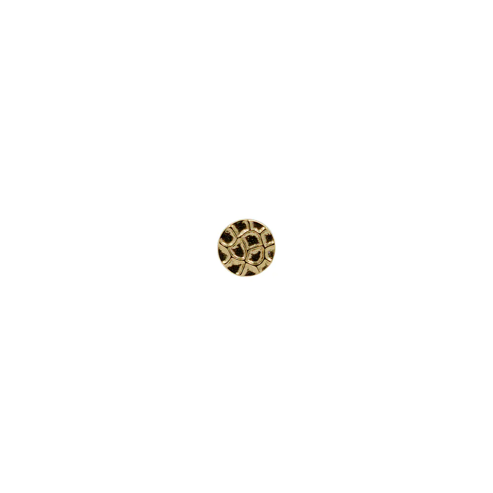 Disco martillado threadless o pin - Oro 14k 