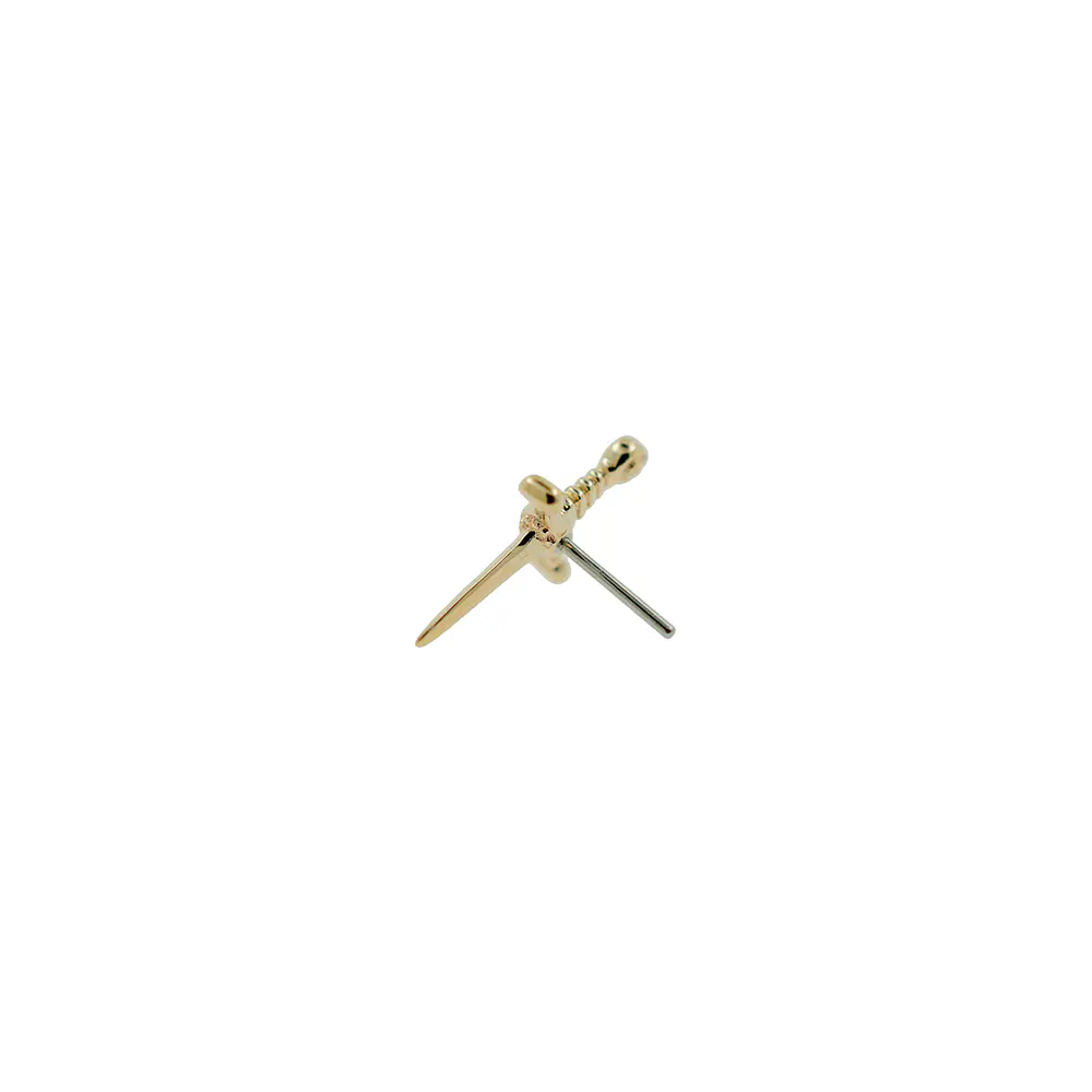 Daga threadless o pin - Oro 14k