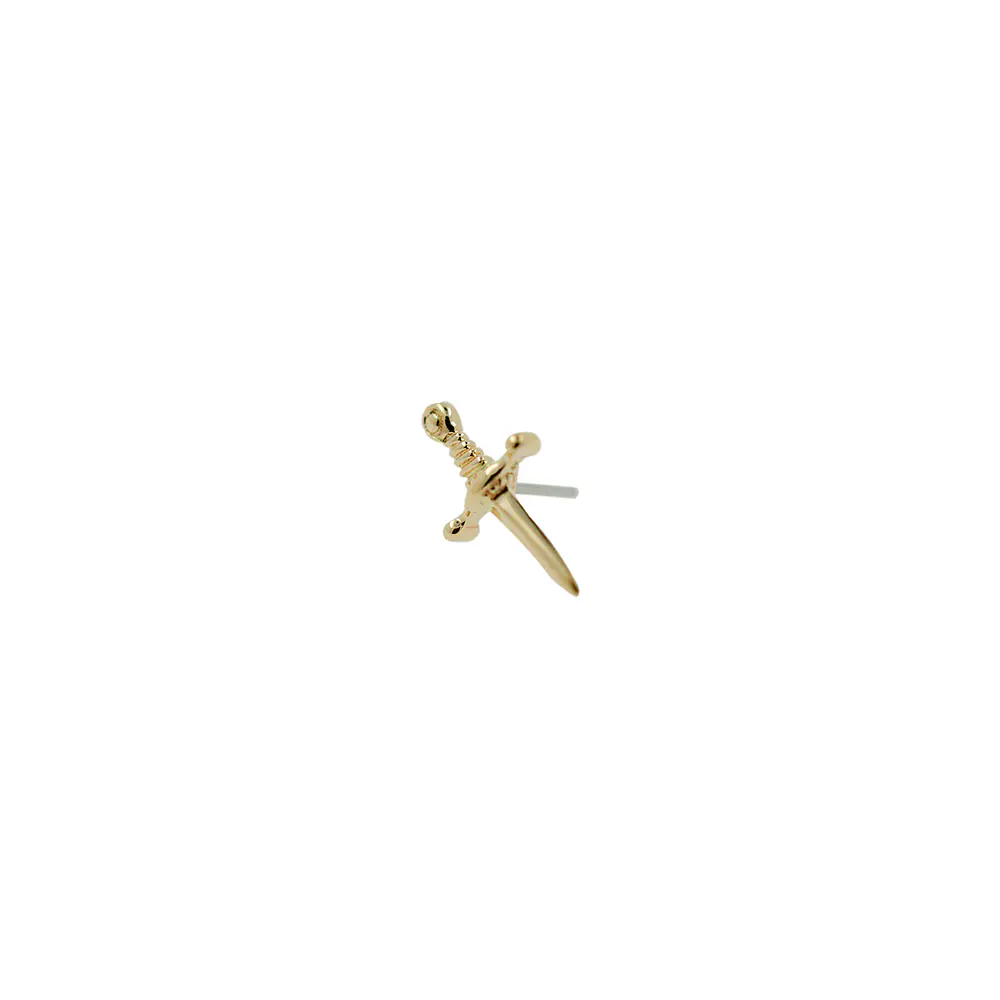 Daga threadless o pin - Oro 14k