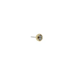 Media bola con zirconia threadless o pin - Oro 14k