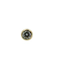 Bezel set con Diamante Blanco Genuino threadless o pin - Oro 14k