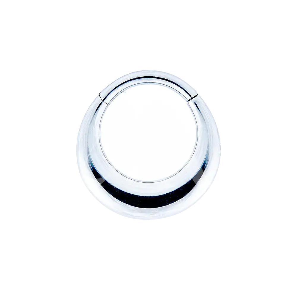 Argolla Clicker Titanio Efecto espejo Lunar- 16ga - 1.2mm