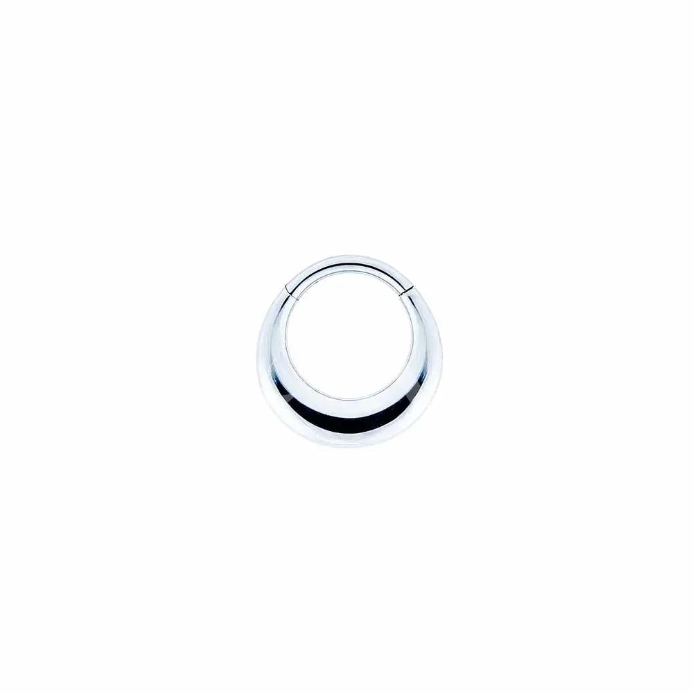 Argolla Clicker Titanio Efecto espejo Lunar- 16ga - 1.2mm
