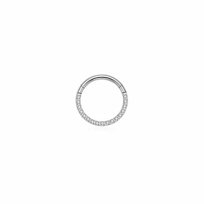 Argolla Clicker cristales frontales 16GA - 1.2mm