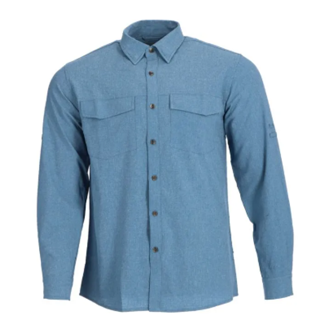 CAMISA OUTDOOR LIGHT AZUL PIEDRA MELANGE 1