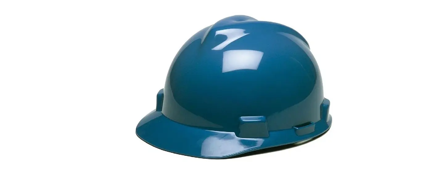 Casco V-Gard Azul (Con Ajuste de Perilla) MSA 1