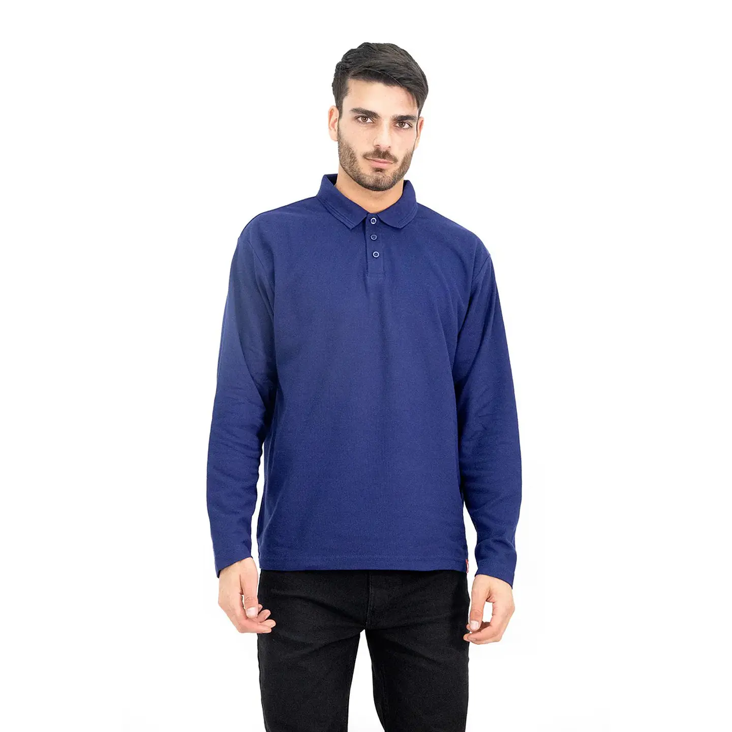 Polera Pique Quebec Manga Larga Hombre 1