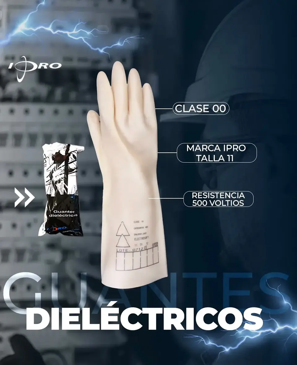 Guante Dieléctrico Clase 00 (500 Volt) Ioro 1