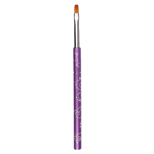 Pincel Purple Nylon Flat Gel #4 (metallic handle)