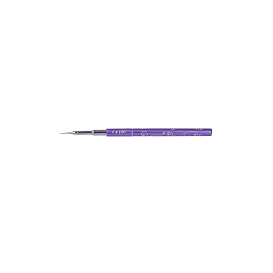 Pincel Purple Nylon Nail Art #00 (metallic handle)