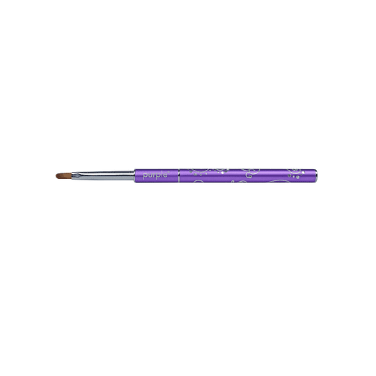 Pincel Purple Oval Nylon Gel #2 (metallic handle)